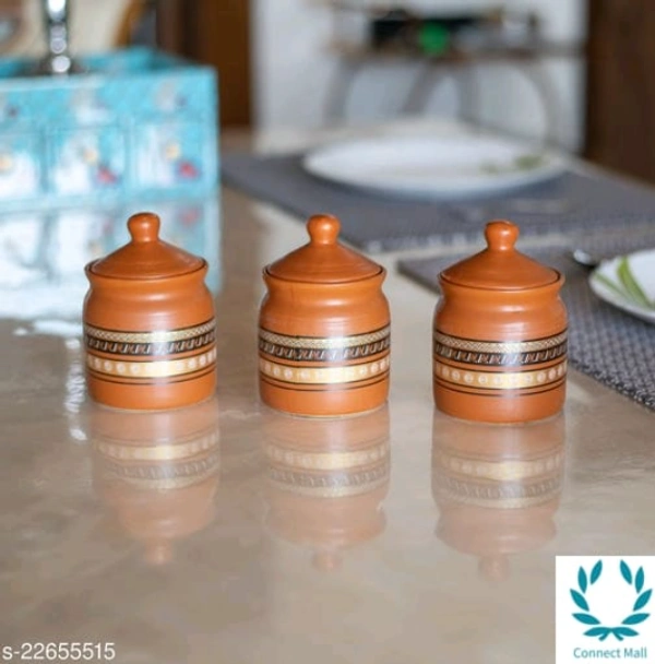 300ml Ceramic Pickle Jars With Lid Set Of 3  - Jars